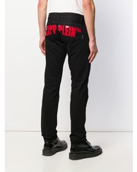 Philipp Plein Logo Print Straight Cut Jeans