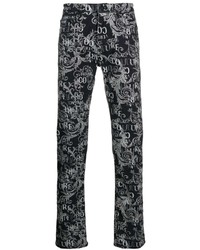 VERSACE JEANS COUTURE Logo Print Straight Leg Jeans
