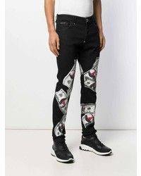 Philipp Plein Skull 100 Dollar Print Jeans