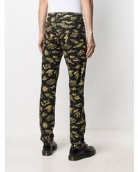 Moschino Space Print Logo Denim Jeans