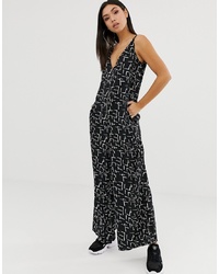 Noisy May Monochrome Graphic Print Jumpsuit