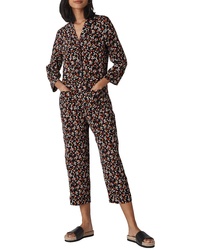 Whistles Peony Print Relaxed Jumpsuit