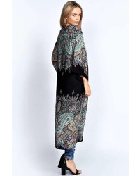 Boohoo Olivia Paisley Print Kimono
