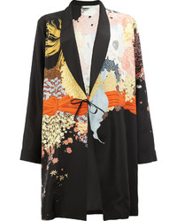 Dries Van Noten Printed Kimono Style Coat