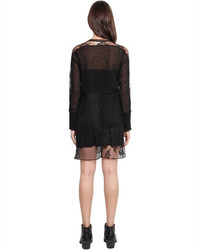 McQ by Alexander McQueen Printed Dress W Lace Overlay