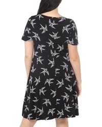 Dorothy Perkins Plus Size Bird Print Fit Flare Dress
