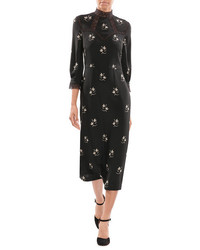 Vilshenko Printed Midi Dress With Lace