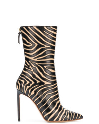 Francesco Russo Animal Print Ankle Boots