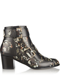 Jason Wu Floral Print Leather Ankle Boots