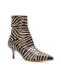 Francesco Russo Zebra Ankle Boots