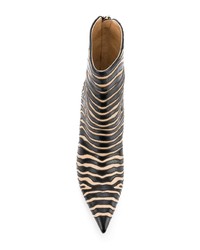 Francesco Russo Zebra Ankle Boots