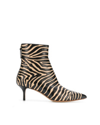 Francesco Russo Zebra Ankle Boots