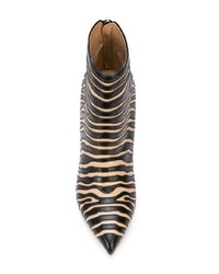 Francesco Russo Zebra Print Boots