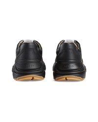 Gucci Rhyton Leather Sneaker With Logo