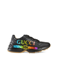 Gucci Rhyton Leather Sneaker With Logo