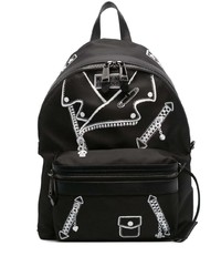 Moschino Illustration Print Leather Backpack