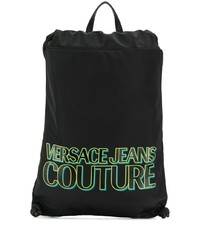 VERSACE JEANS COUTURE Leather Look Drawstring Backpack