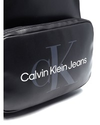 Calvin Klein Jeans Logo Print Calf Leather Backpack
