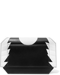 Givenchy Bow Cut Printed Leather Shoulder Bag Black