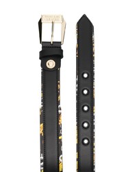 VERSACE JEANS COUTURE Barocco Print Buckle Leather Belt
