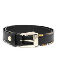 VERSACE JEANS COUTURE Barocco Print Buckle Leather Belt