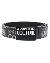 VERSACE JEANS COUTURE Baroque Print Buckle Leather Belt