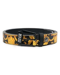 VERSACE JEANS COUTURE Baroque Print Leather Belt