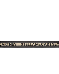 Stella McCartney Beige And Black Logo Belt