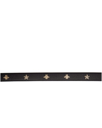 Gucci Black Bees And Stars Belt