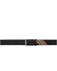 Burberry Black Louis Stripe Belt