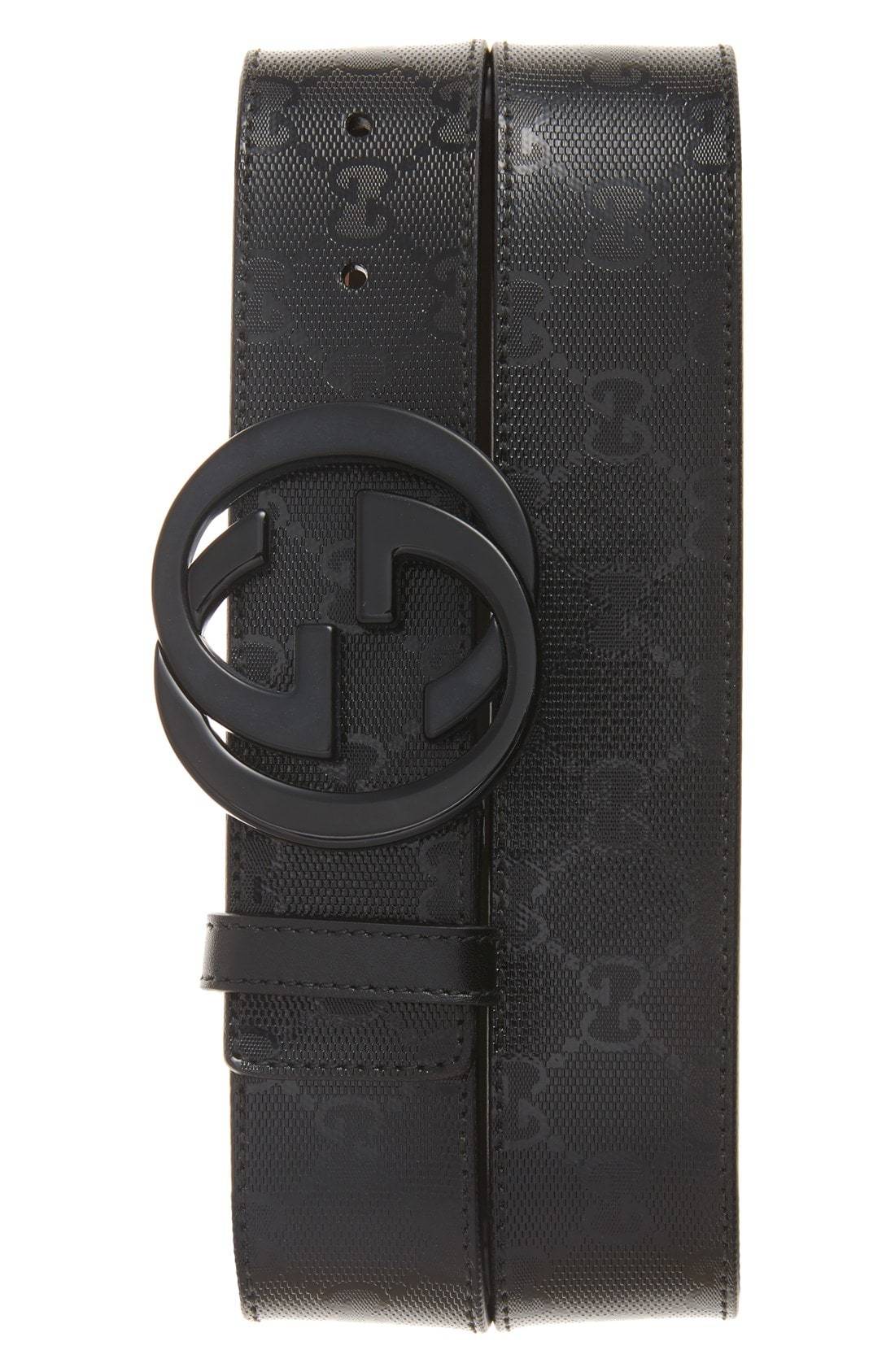 Derbevilletest bladeren iets Gucci Logo Embossed Leather Belt, $375 | Nordstrom | Lookastic