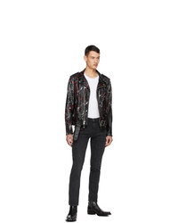 Schott Black And Red Leather Truth Jacket