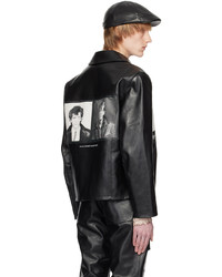Misbhv Black Self Portrait Leather Jacket