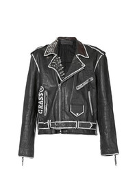 Men's Print Leather Biker Jackets by Enfants Riches Deprimes | Lookastic