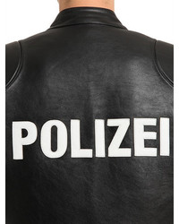 Vetements Polizei Cropped Leather Moto Jacket