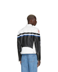 Versace White And Black Ford Edition Patchwork Logo Jacket