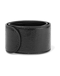 Balenciaga Cycle Printed Textured Leather Bracelet