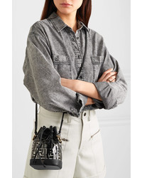 Fendi Mon Trsor Mini Printed Pvc And Leather Bucket Bag