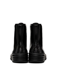 Fendi Black Forever Lace Up Boots