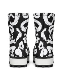 Dolce & Gabbana City Graffiti Print Ankle Boots