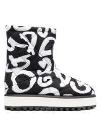 Dolce & Gabbana City Graffiti Print Ankle Boots