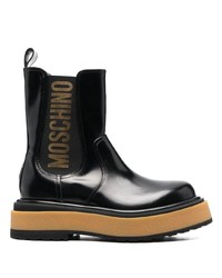 Moschino Logo Print Ankle Boots