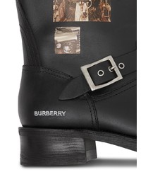 Burberry Graphic Print Biker Boots