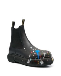 Lanvin Paint Splatter Platform Boots