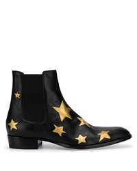 Saint Laurent Wyatt 30 Star Motif Boots