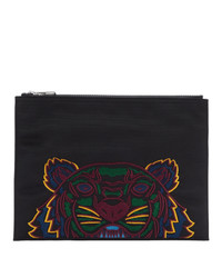 Kenzo Black Large Tiger Pouch