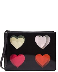 Christopher Kane Four Hearts Holographic Clutch