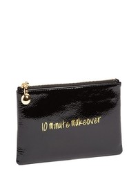 Halogen Patent Leather Clutch 10 Minute Makeover Black One Size