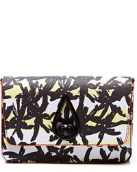 Kenzo Printed Textured Leather Clutch
