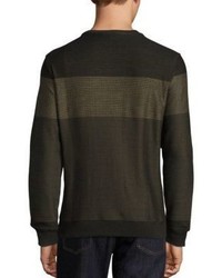 Salvatore Ferragamo Graphic Cotton Leather Sweatshirt